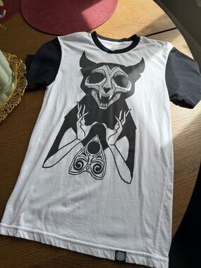 American Apparel Black & White Graphic Ringer Tee for Kids